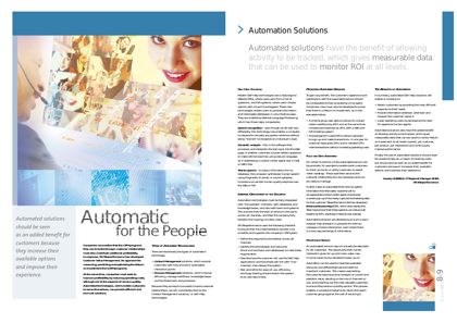 First page of the article &ldquo;Automated solutions for the people&rdquo;